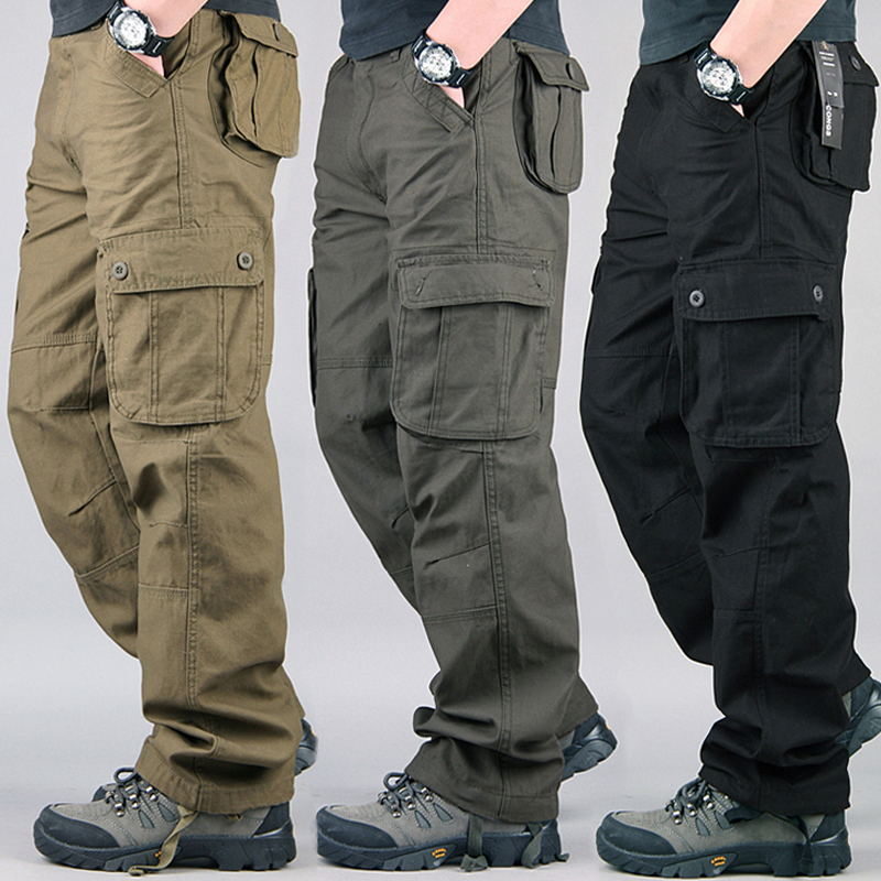 Motorcycle Gear Pants - Tactical Cargo Pants Men Cotton Overalls