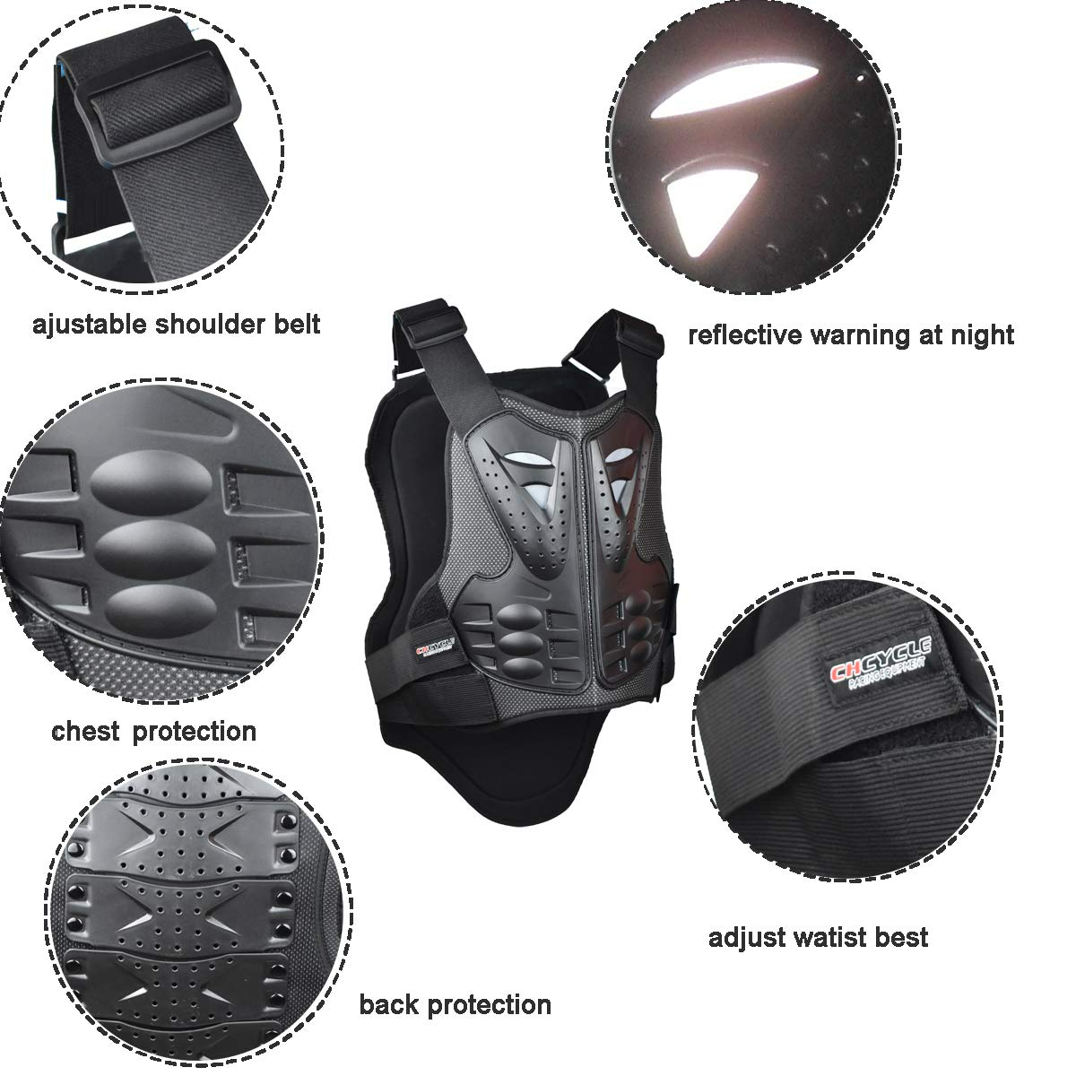 Motorcycle Vest Armor Protecti - Chest Protector Armor ulasan dan harga