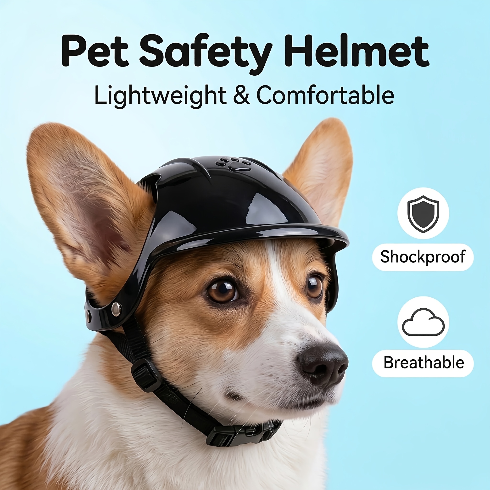 Pet Head Ears Helmet Hat, Moto - Motorcycle Gear For Dogs ulasan dan harga
