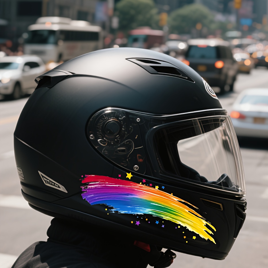 Motorcycle Helmet Stickers, 2  - Motorcycle Gear Pattern ulasan dan harga