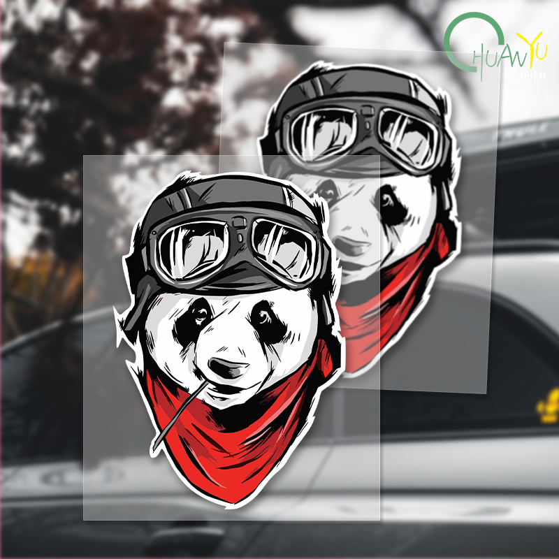 Panda bicycle cartoon car stic - Motorcycle Gear Pattern ulasan dan harga