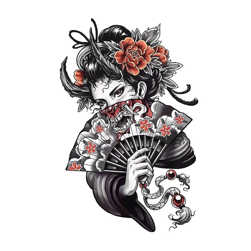jdm Halloween geisha skull ani - Motorcycle Gear Pattern ulasan dan harga