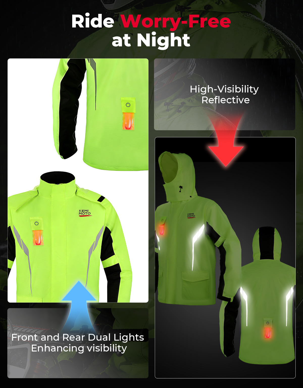 KEMIMOTO Unisex Waterproof Rai - Motorcycle Gear For Sale ulasan dan harga