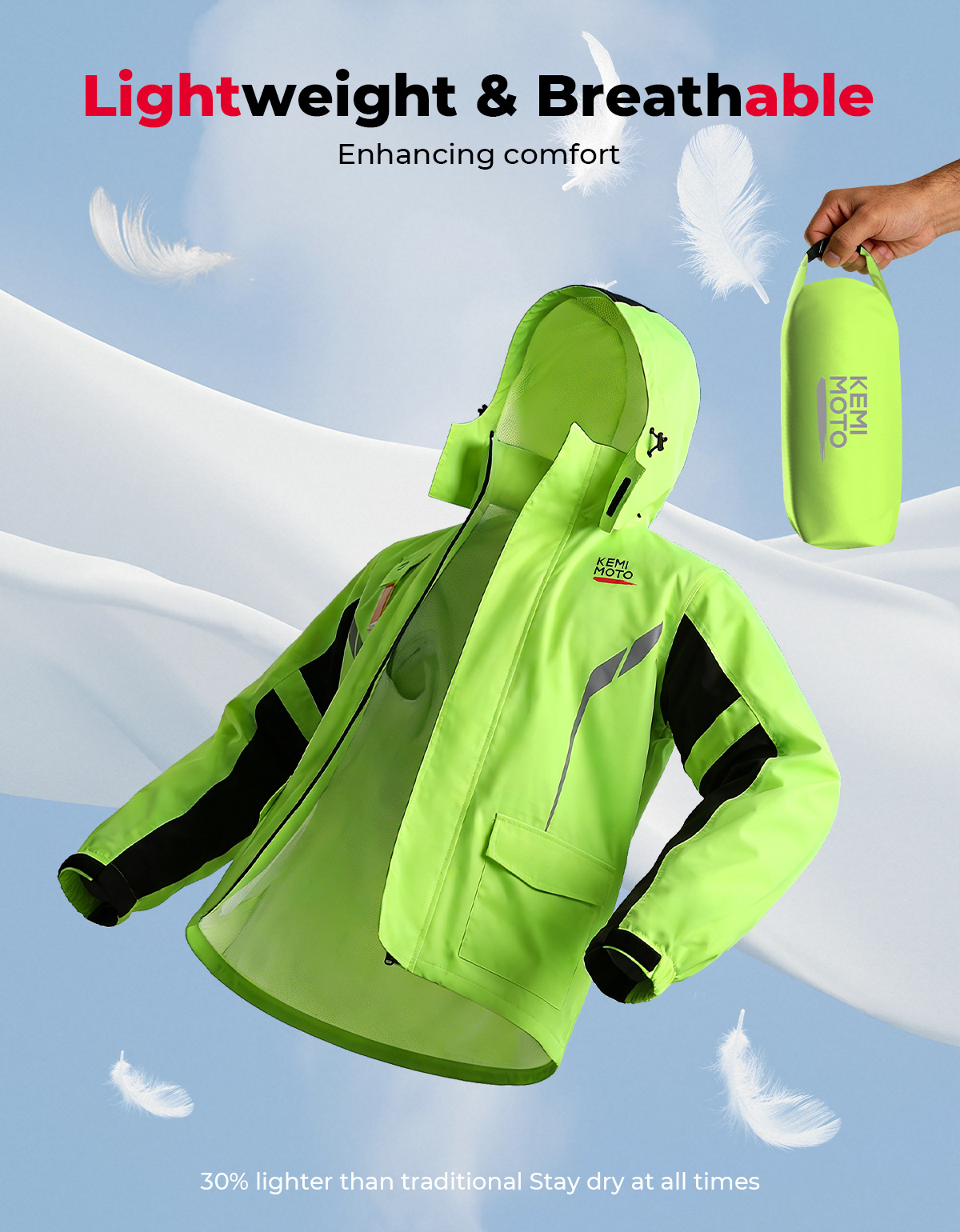 KEMIMOTO Unisex Waterproof Rai - Motorcycle Gear For Sale ulasan dan harga